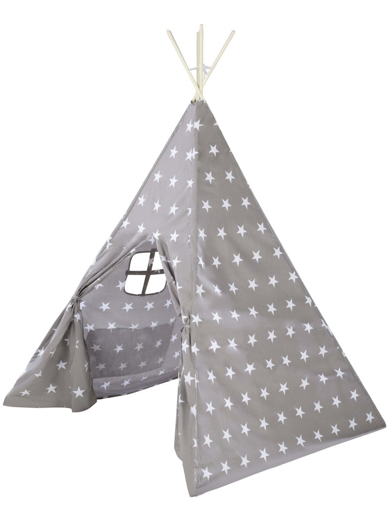 Tente tipi étoilée + sac de transport 'Little Stars' - ROBA Gris Blanc - Kiabi