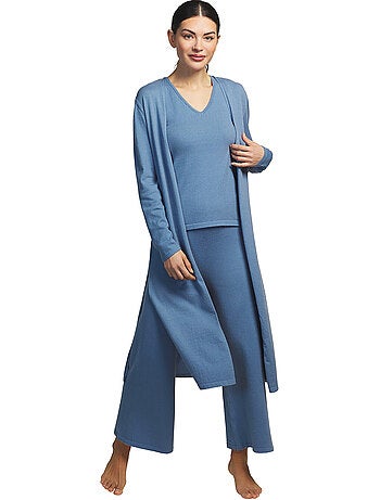 Tenue 3 pièces détente et intérieur pyjama pantalon top veste tricot
