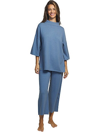Tenue détente et intérieur pyjama pantacourt tunique tricot