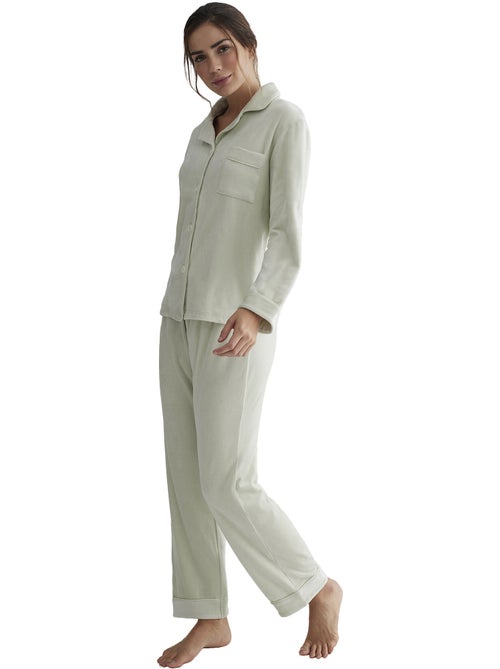 Tenue détente et intérieur pyjama pantalon chemise polar soft - Kiabi