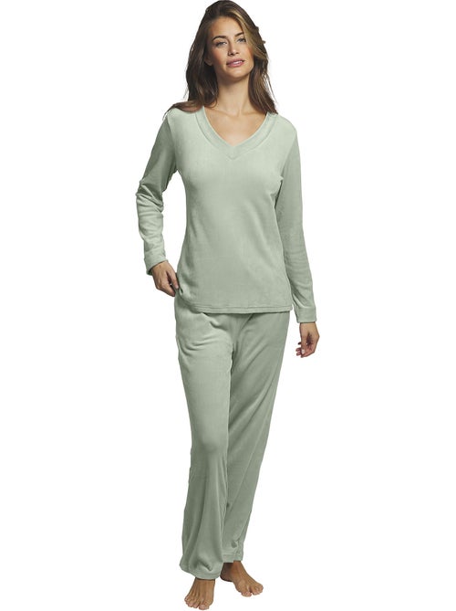 Tenue détente et intérieur pyjama pantalon haut polar soft - Kiabi