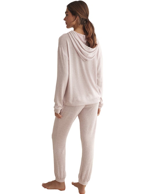 Tenue détente et intérieur pyjama pantalon sweat capuche basic p82 - Kiabi Tenue détente et intérieur pyjama pantalon sweat capuche basic p82 - Kiabi