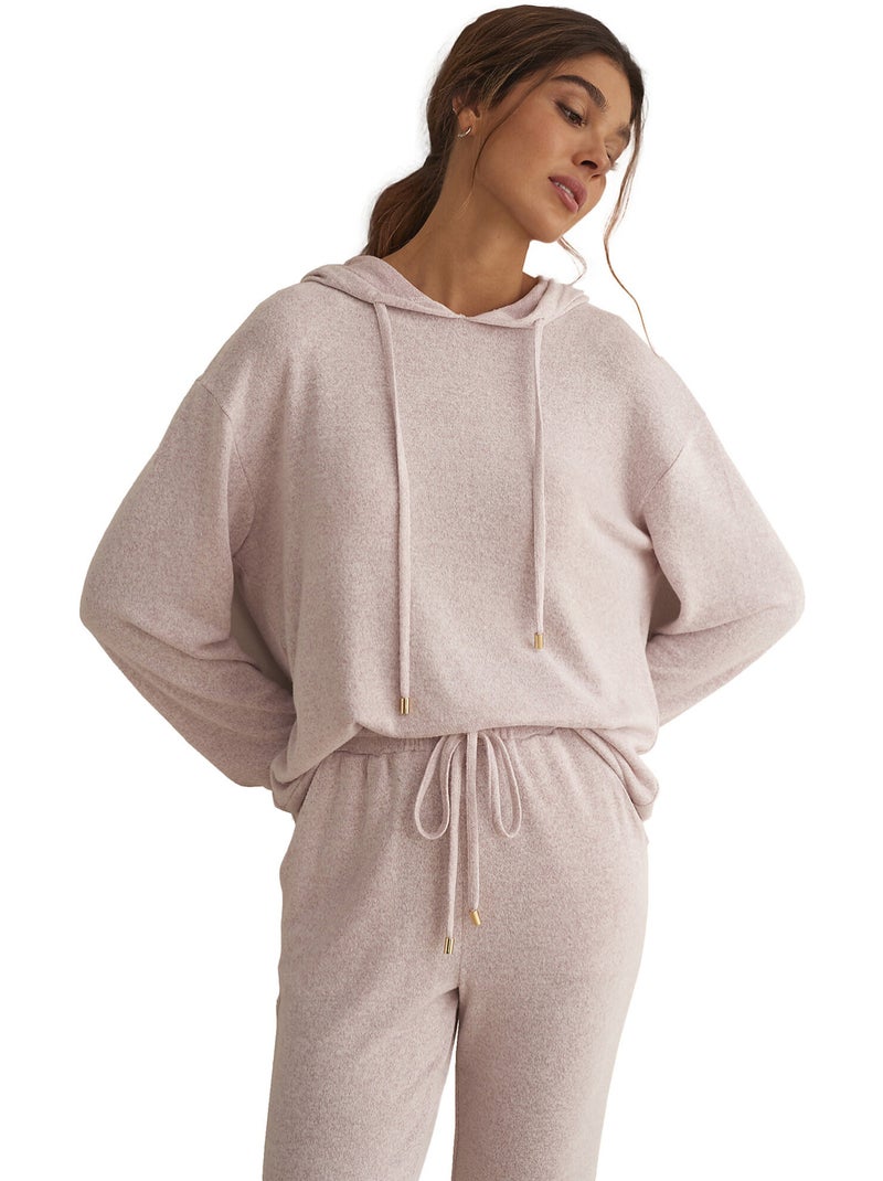 Tenue détente et intérieur pyjama pantalon sweat capuche basic p82 Rose - Kiabi