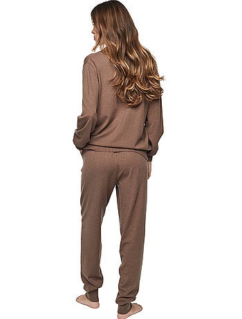 Tenue détente pyjama pantalon top col polo p108 minimal premium