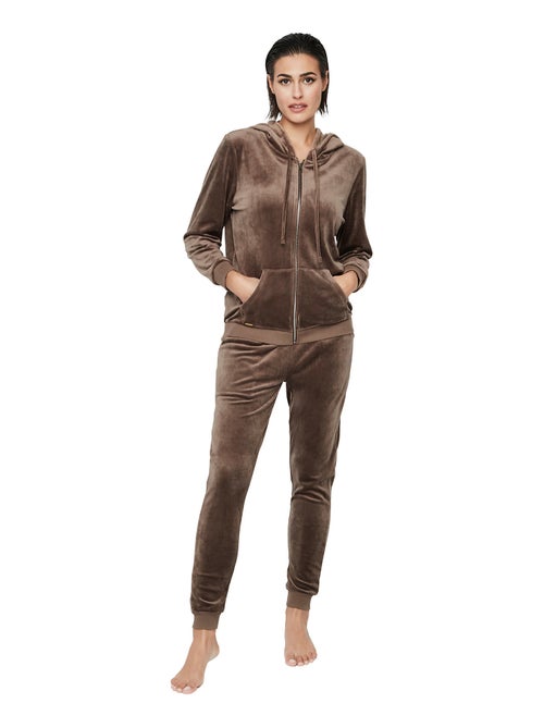 Tenue détente pyjama pantalon veste zippée à capuche p115 sport - Kiabi Tenue détente pyjama pantalon veste zippée à capuche p115 sport - Kiabi