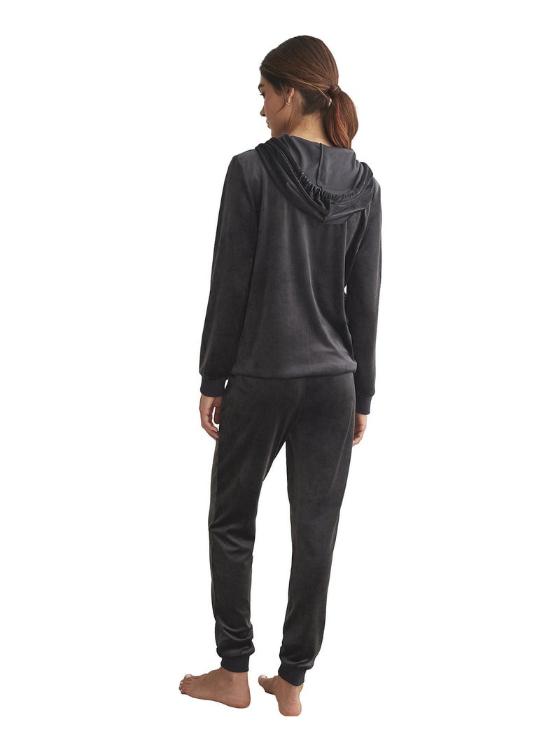 Tenue détente pyjama pantalon veste zippée capuche sportp90 Gris - Kiabi