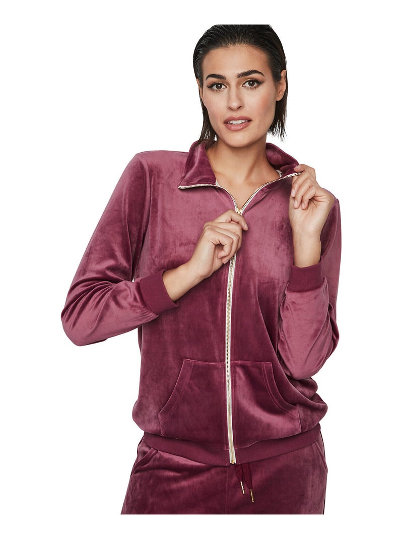 Tenue détente pyjama pantalon veste zippée p115 sport Rose - Kiabi