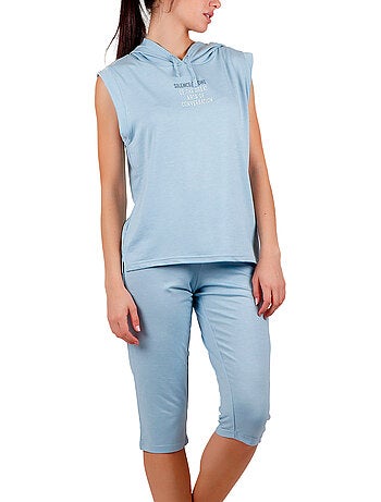 Tenue d'intérieur pyjama leggings débardeur à capuche the silence