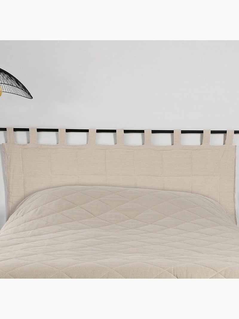 Tête de lit à pattes en 100% lin Beige foncé - Kiabi