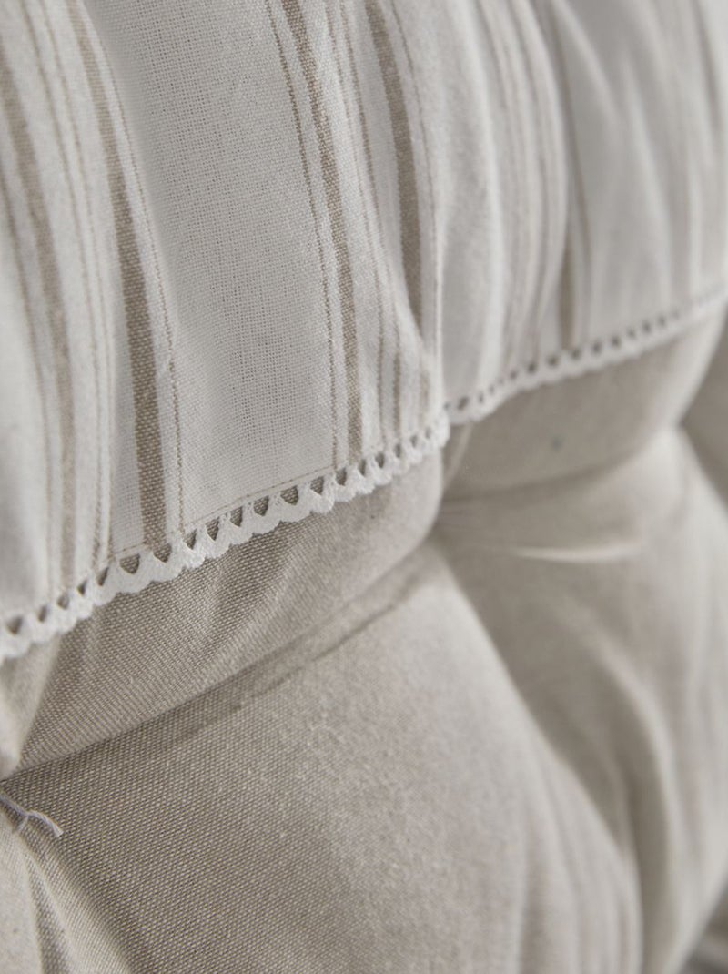 Tête de lit à rayures style romantique Sable - Kiabi