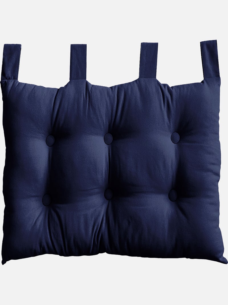 Tête de lit coussin en coton Bleu marine - Kiabi