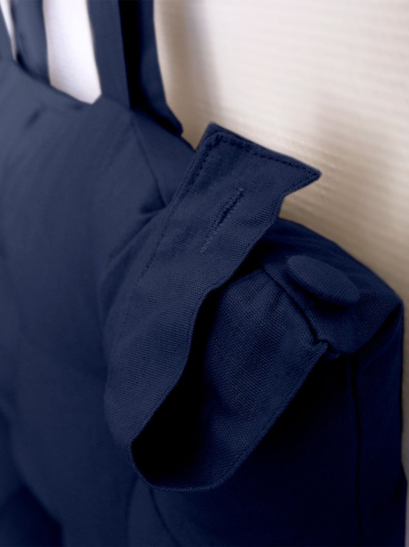 Tête de lit coussin en coton Bleu marine - Kiabi