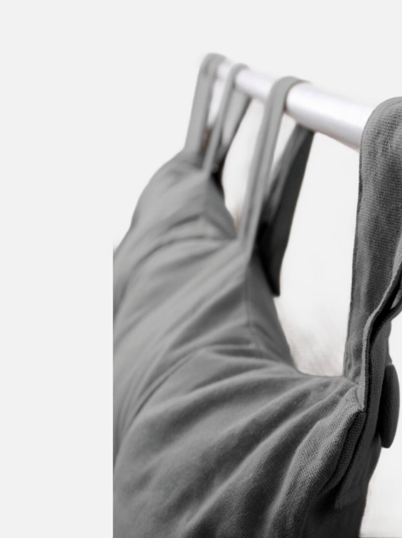 Tête de lit coussin en coton Gris clair - Kiabi
