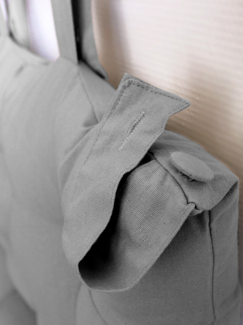 Tête de lit coussin en coton Gris clair - Kiabi