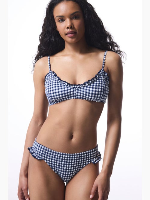 Texas bikinibroekje met ruit en ruches penti - Kiabi Texas bikinibroekje met ruit en ruches penti - Kiabi