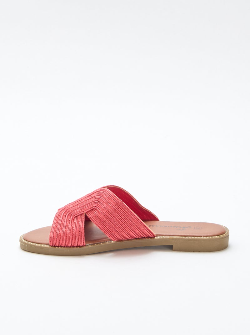 Textielen muiltjes Rood - Kiabi