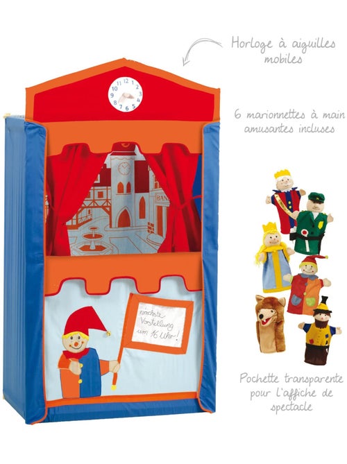 Théâtre de Guignol + 6 marionnettes à main ROBA - Kiabi