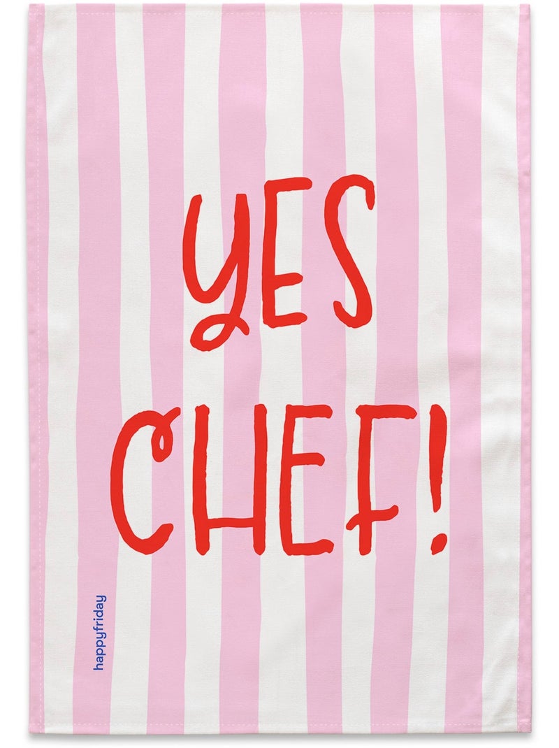 Theedoek 2 stuks chef "happyfriday" Multicolor - Kiabi