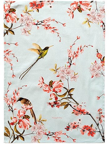 Theedoek 2 stuks Chinoiserie "Happyfriday