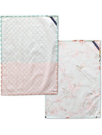 Theedoek 2 stuks Chinoiserie "Happyfriday