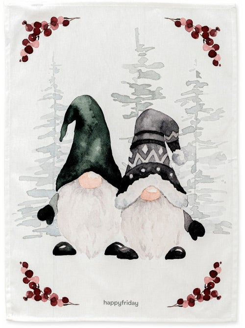Theedoek 2 stuks Gnomes "Happyfriday" - Kiabi