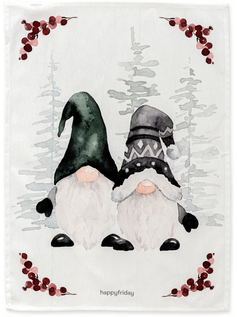 Theedoek 2 stuks Gnomes "Happyfriday" Multicolor - Kiabi