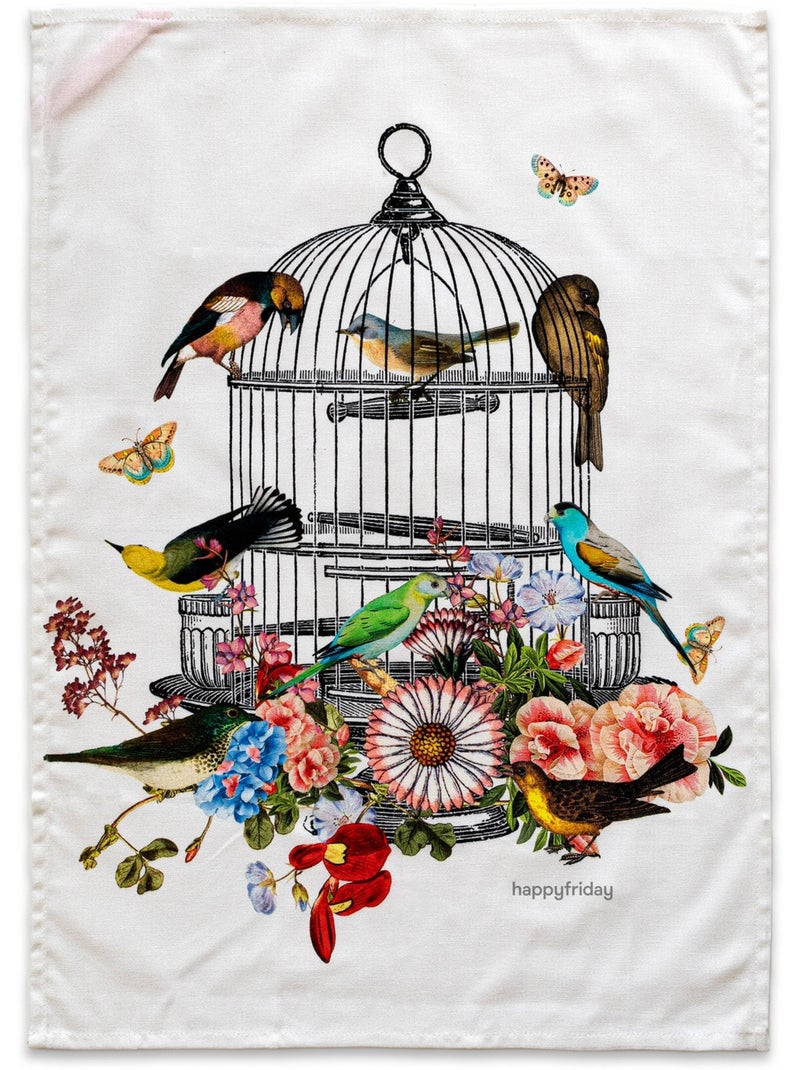 Theedoek 2 stuks Hanging garden "Happyfriday" Multicolor - Kiabi