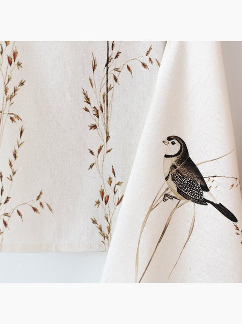 Theedoek 2 stuks Happy birds "Happyfriday" - Kiabi