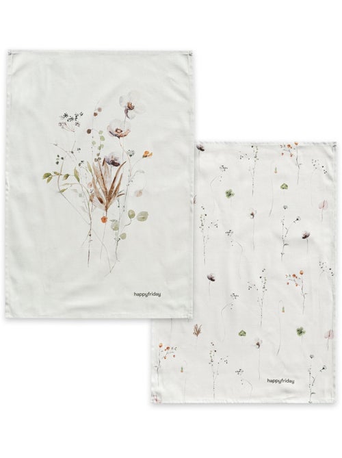 Theedoek 2 stuks Ikebana "Happyfriday" - Kiabi