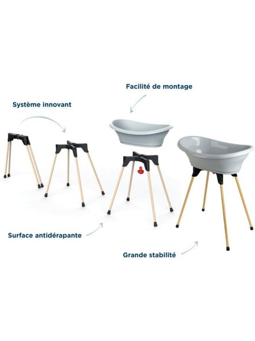 Thermobaby pack baignoire vasco 5 en 1 gris charme - fabriqué en france - Kiabi