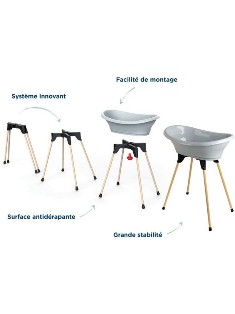 Thermobaby pack baignoire vasco 5 en 1 gris charme - fabriqué en france Gris - Kiabi