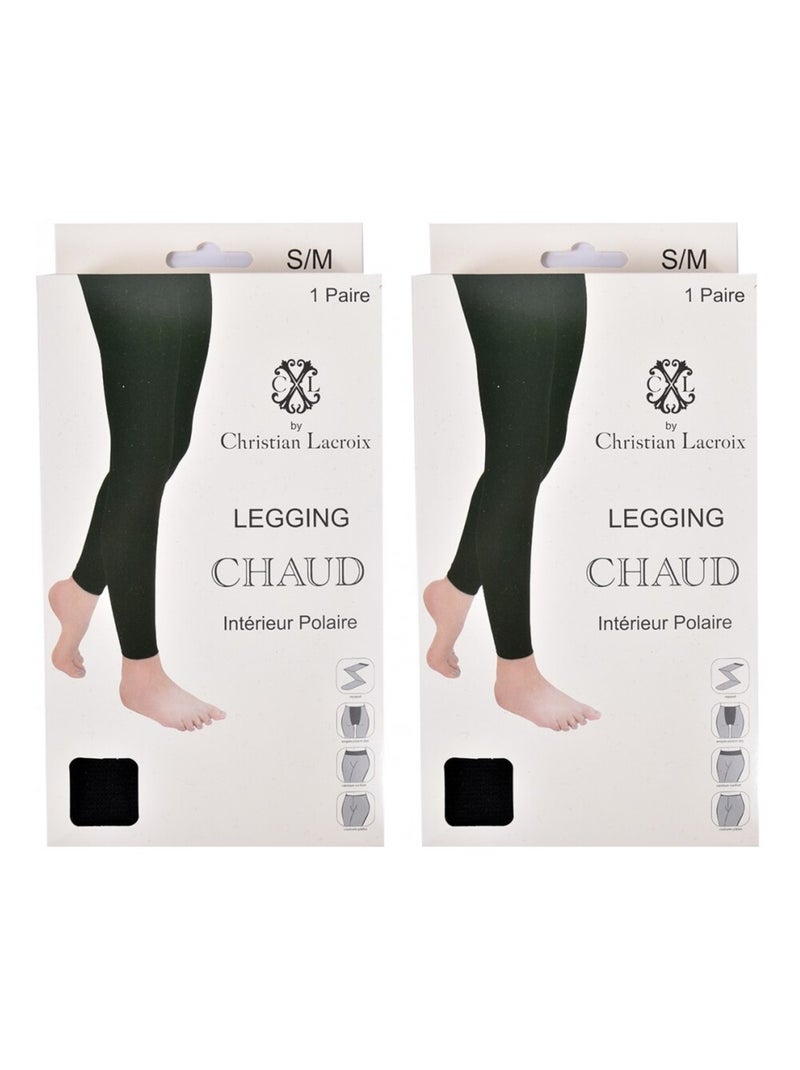 Thermolegging CHRISTIAN LACROIX - Set van 2 Zwart - Kiabi