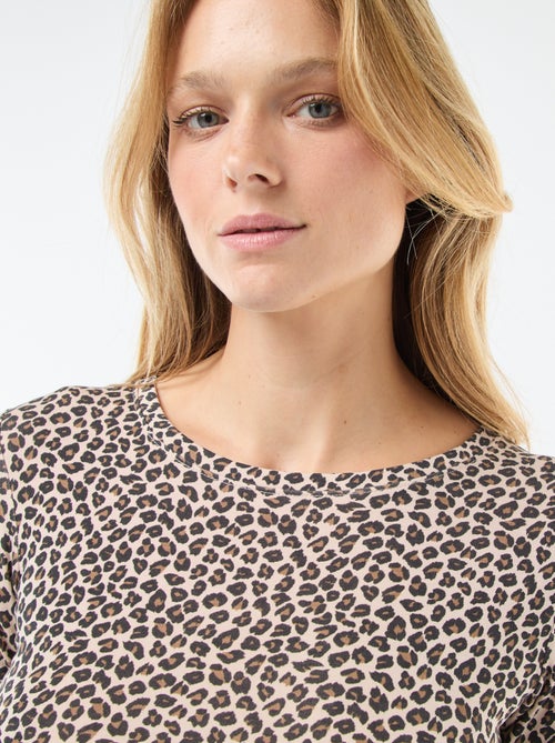 Thermoregulerend T-shirt met lange mouwen en ronde hals - Kiabi