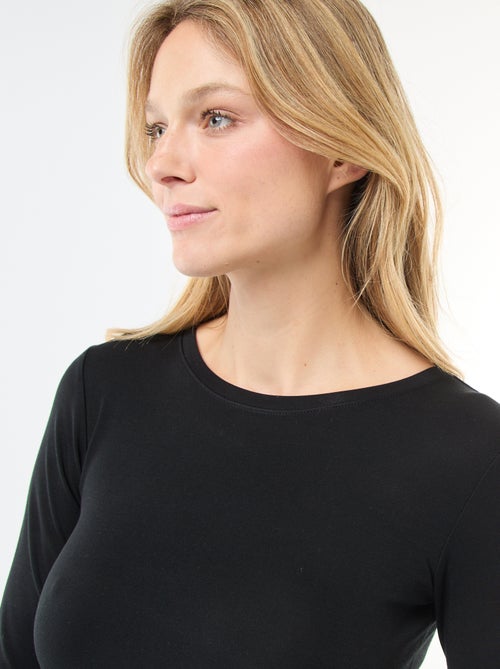 Thermoregulerend T-shirt met lange mouwen en ronde hals - Kiabi