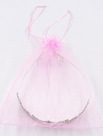 Tiara met hart en strass kind prinsessen kostuum