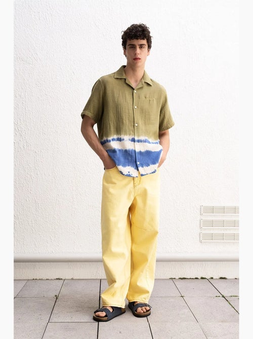 Tie-dye overhemd met korte mouwen giesto - Kiabi