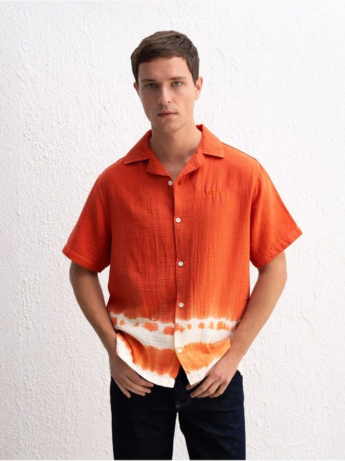 Tie-dye shirt met korte mouwen en knoopsluiting giesto - Kiabi