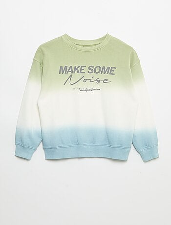 Tie-dye sweater met ronde hals en print