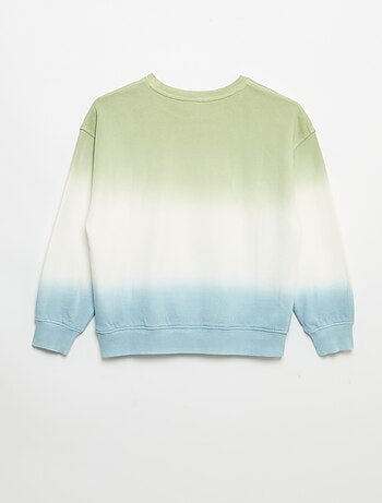 Tie-dye sweater met ronde hals en print