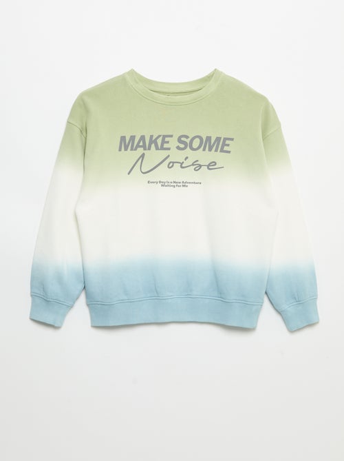 Tie-dye sweater met ronde hals en print - Kiabi Tie-dye sweater met ronde hals en print - Kiabi