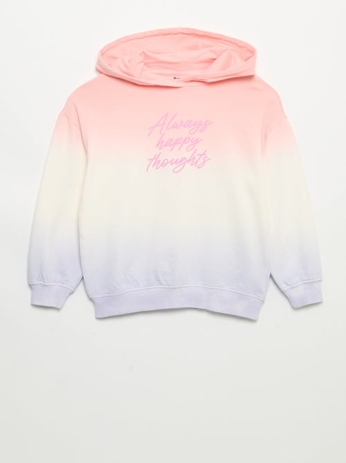 Tie-dye sweatshirt met capuchon en lange mouwen - Kiabi