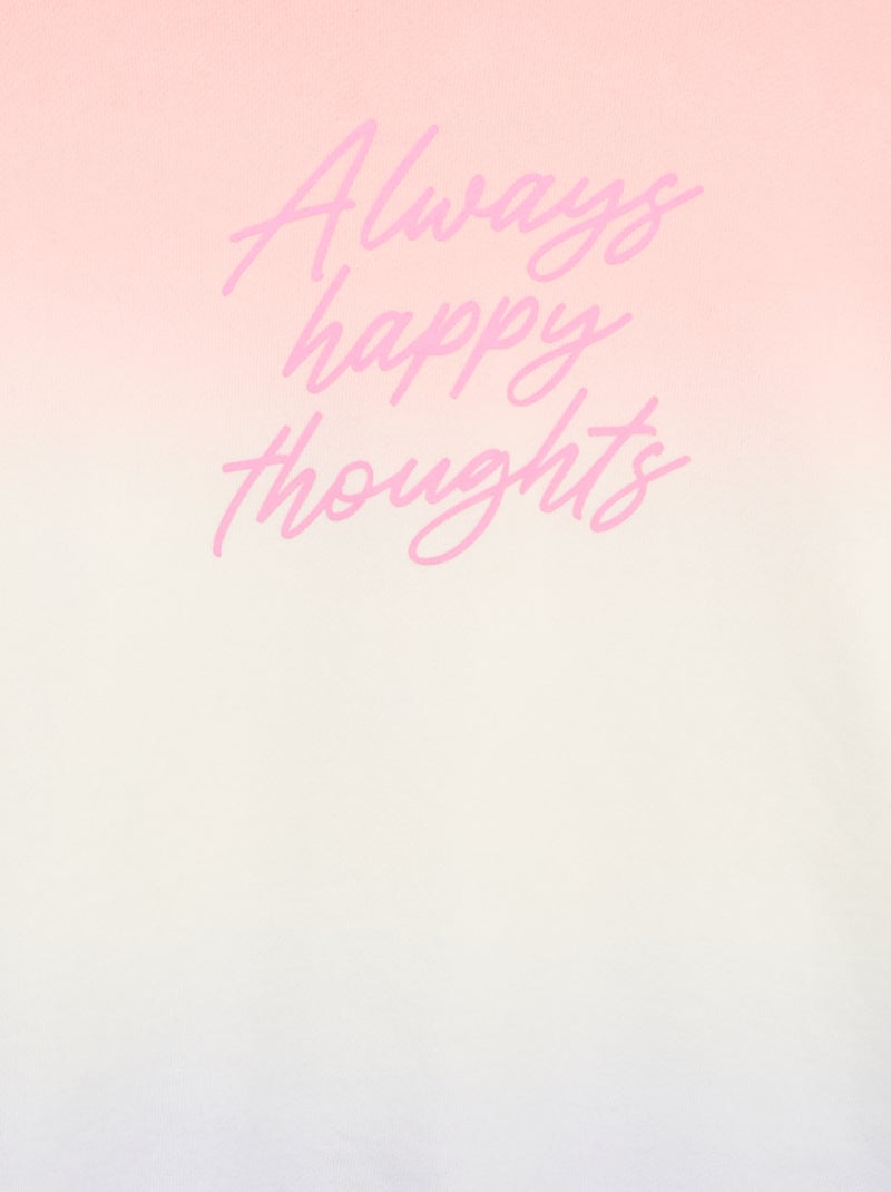 Tie-dye sweatshirt met capuchon en lange mouwen Rose - Kiabi