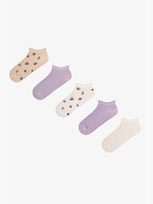 Tiny bloom 2-pack onzichtbare sokken met kleine bloemenprint penti - Kiabi Tiny bloom 2-pack onzichtbare sokken met kleine bloemenprint penti - Kiabi
