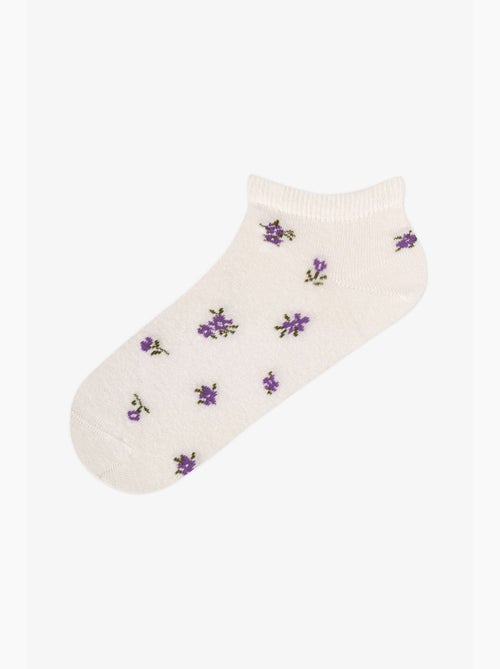 Tiny bloom 2-pack onzichtbare sokken met kleine bloemenprint penti - Kiabi Tiny bloom 2-pack onzichtbare sokken met kleine bloemenprint penti - Kiabi