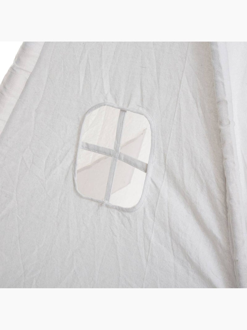 Tipi met ronde kwastjes Groengrijs - Kiabi