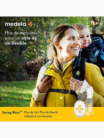 Tire-lait électrique double medela swing maxi - 2-phase expressio, téterelles personalfit flex,