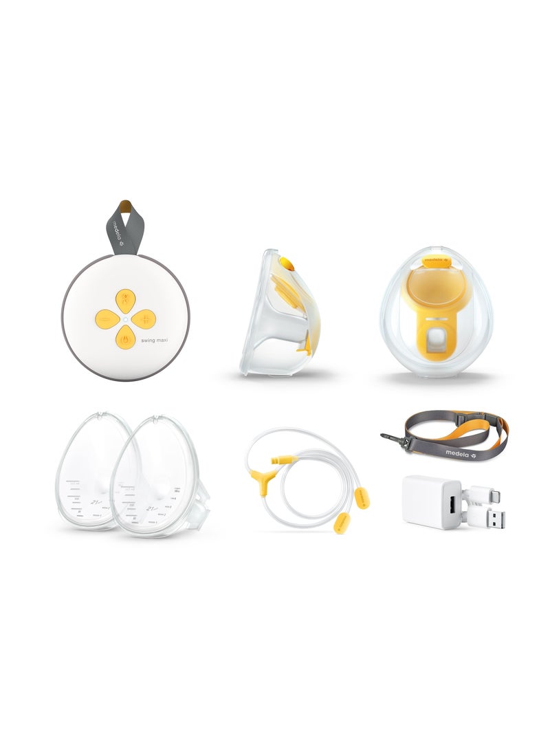 Tire-lait électrique double medela swing maxi hands-free - mains libres, connecté, collecteurs Transparent - Kiabi