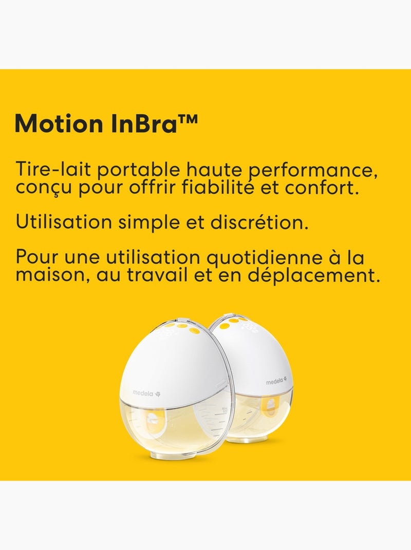 Tire-lait électrique simple medela motion inbra - mains libres, 2-phase expression, téterelle 105°, Transparent - Kiabi