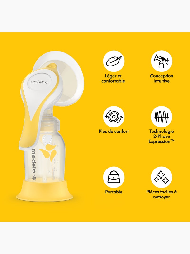 Tire-lait manuel medela harmony flex - 2-phase expression, téterelle personalfit flex, compact, Transparent - Kiabi