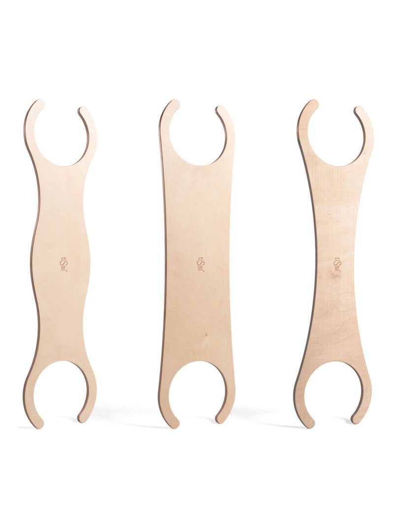 Tissi | lot de 3 planches d'équilibre compatibles stapelstein Marron - Kiabi